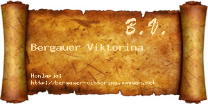 Bergauer Viktorina névjegykártya